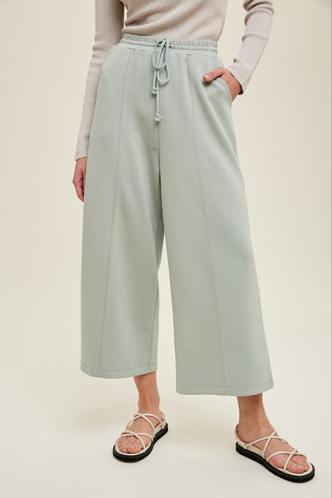 Wide Leg Pants - Sage