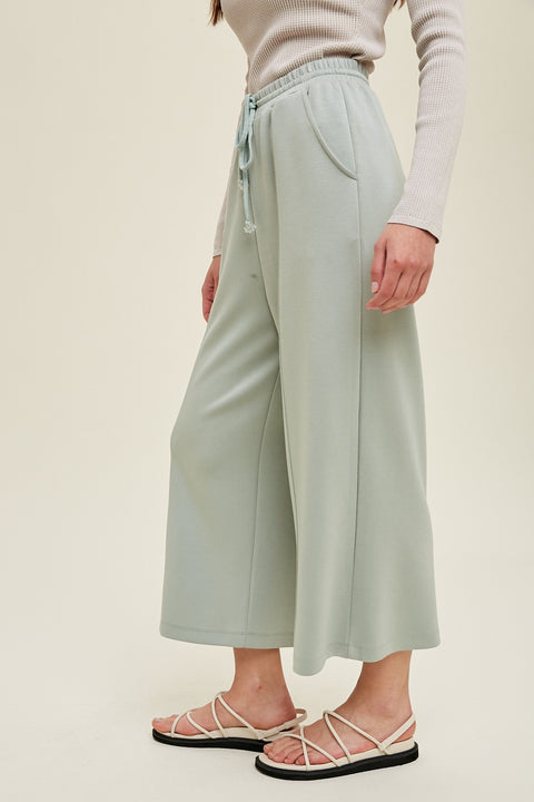 Wide Leg Pants - Sage