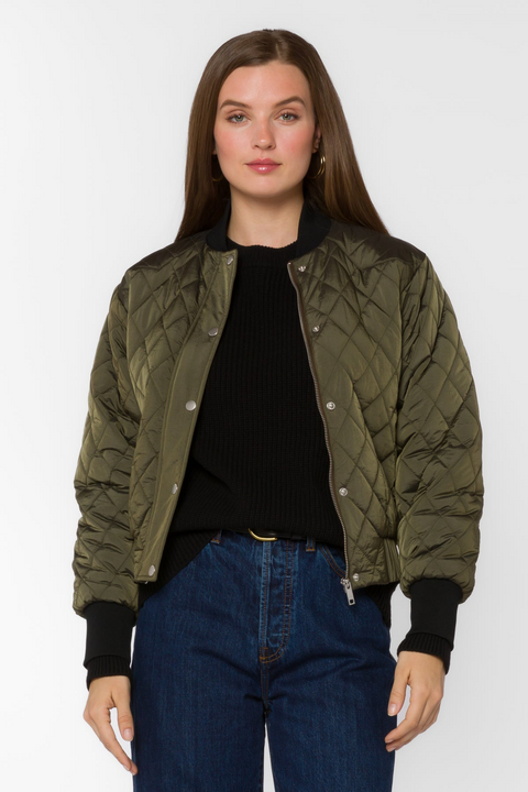 Quilted Bomber Jacket