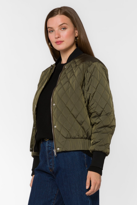 Quilted Bomber Jacket