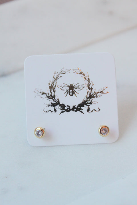 Tiny Round CZ Studs