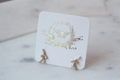 CZ Leaf Studs