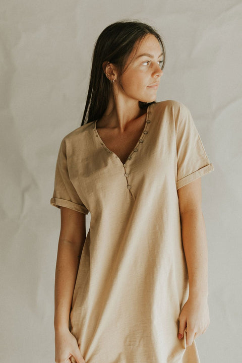 Camel T-Shirt Dress