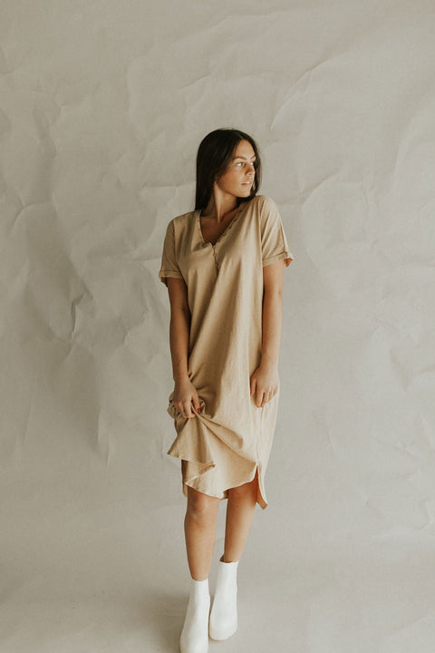 Camel T-Shirt Dress
