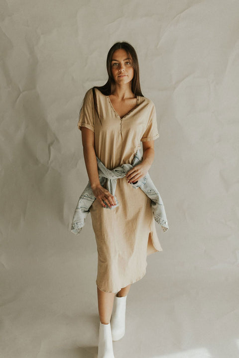 Camel T-Shirt Dress