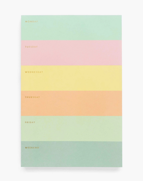 COLOR BLOCK WEEKLY MEMO NOTEPAD