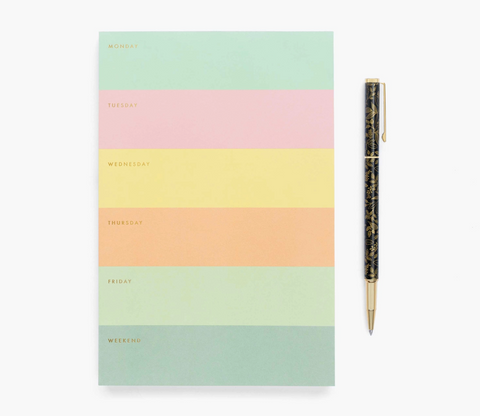 COLOR BLOCK WEEKLY MEMO NOTEPAD