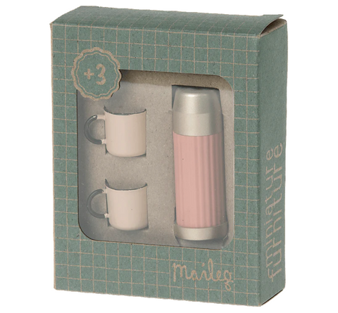 Thermos And Cups Coral