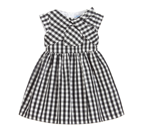Vichy Dress Black And White