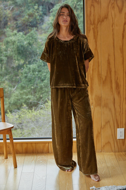 Verona Velvet Pants Bronze