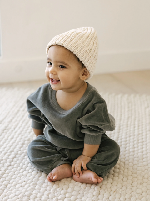 Velour Relaxed Sweatshirt Dusk