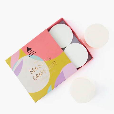 Shower Steamer Set/4 Sea Salt + Grapefruit