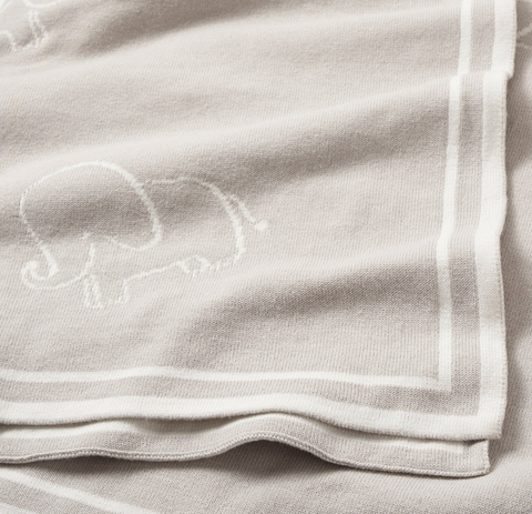 Elephant All Over Blanket 30X40