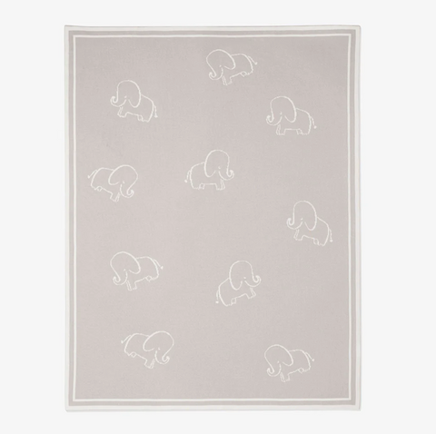 Elephant All Over Blanket 30X40