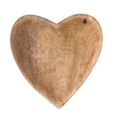 Mango Wood Heart 4"