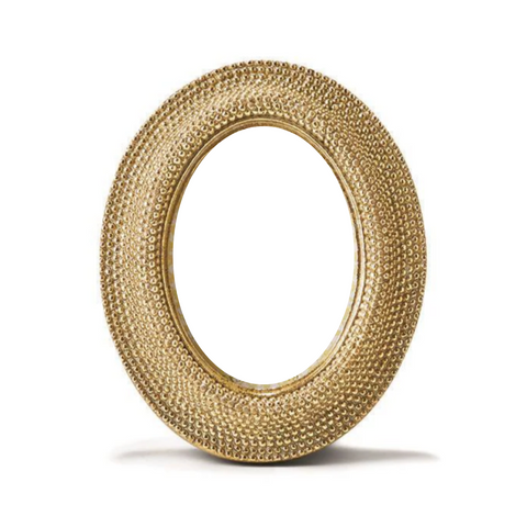 Gold Dot Frame Oval