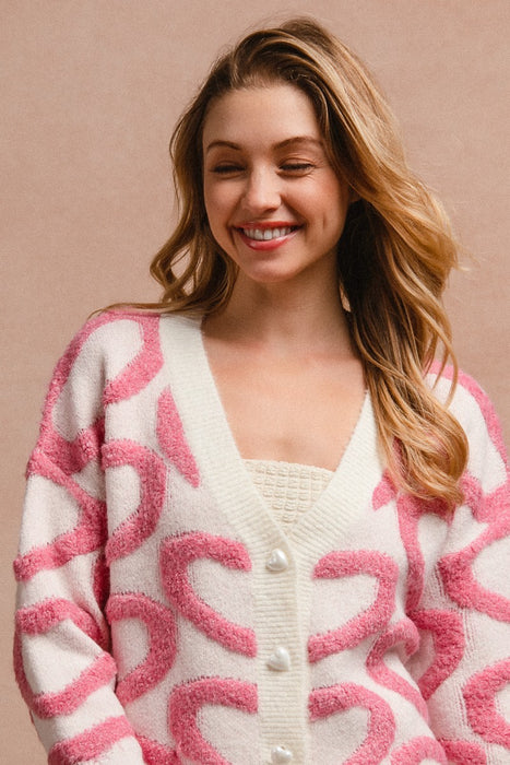 Textured Heart Cardigan