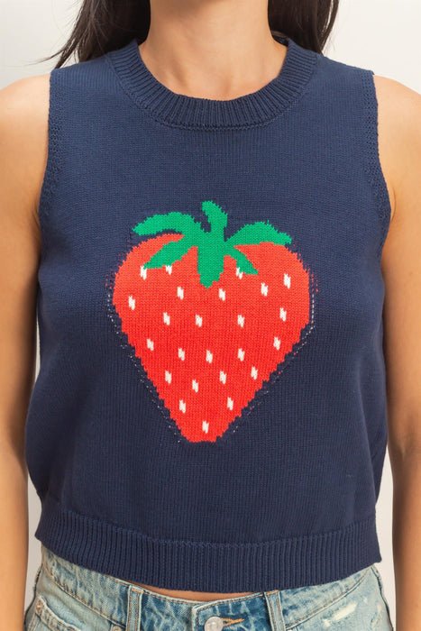 Knit Strawberry Vest