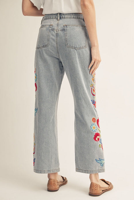 Embroidered Jean