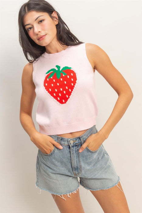 Knit Strawberry Vest