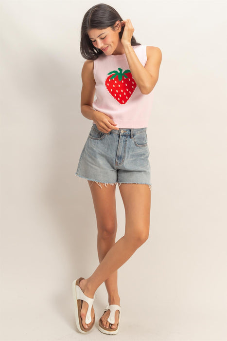 Knit Strawberry Vest