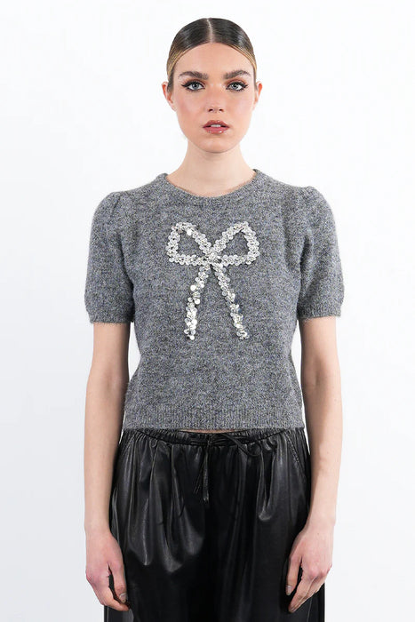 Sequin Bow Sweater