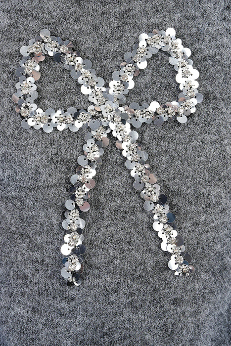 Sequin Bow Sweater