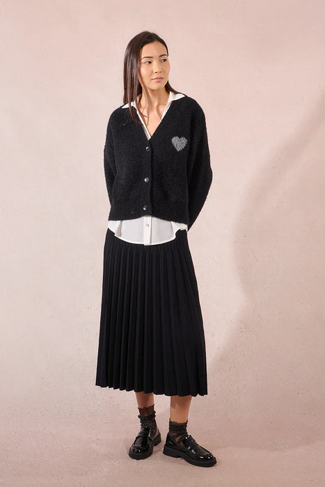 Cardigan With Grey Heart