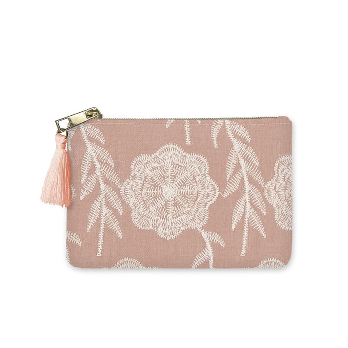 Pouch Coin Fabric Embrd