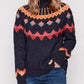 LONG SLEEVE INTARSIA SWEATER