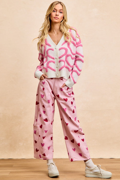 Textured Heart Cardigan