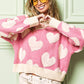 HEART PATTERN SWEATER