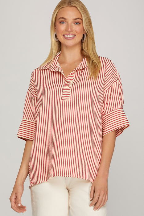 Oversized Striped Top