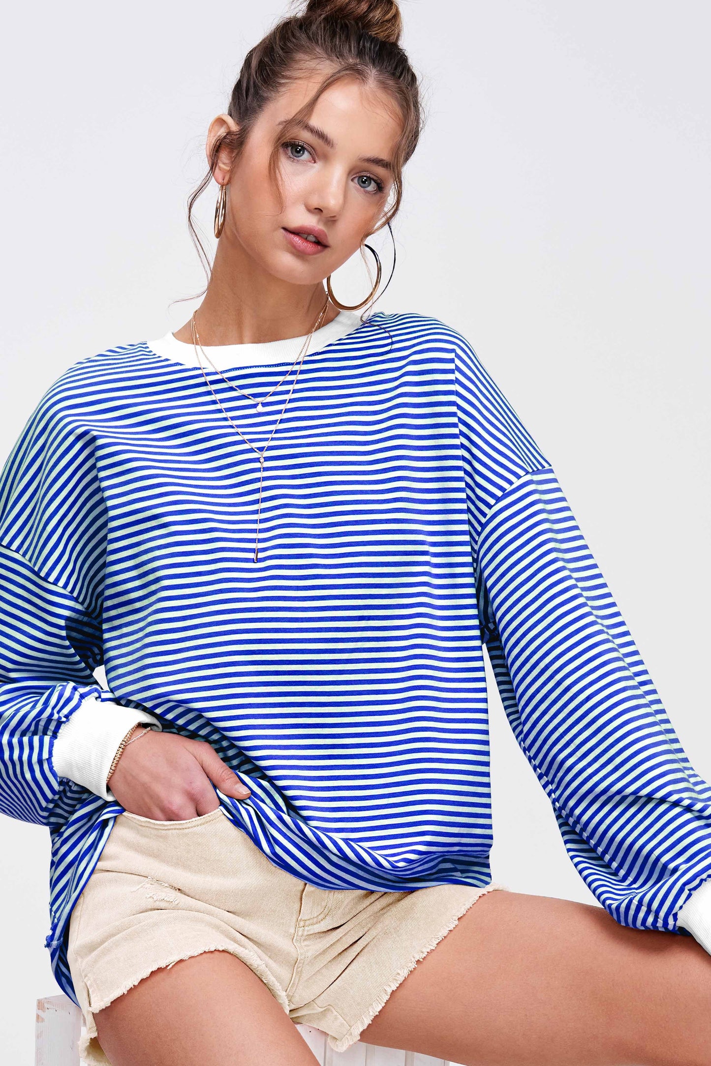 OVERSIZED STRIPED TOP