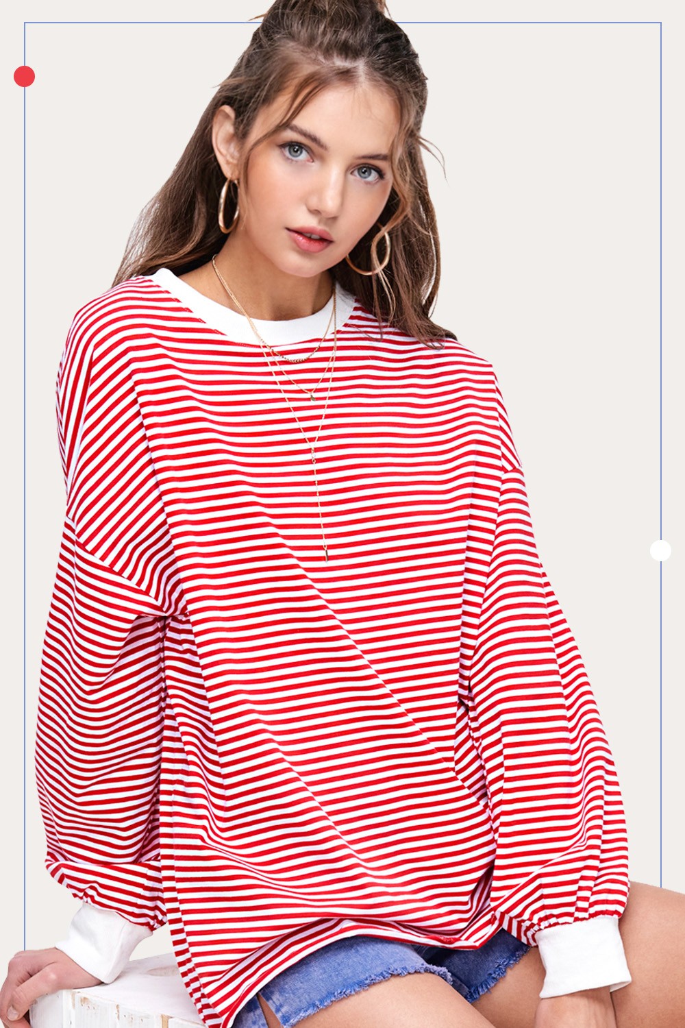 OVERSIZED STRIPED TOP