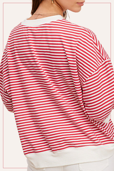 Loose Fit Striped Top