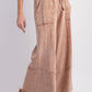 MINERAL WASHED WIDE LEG PANT