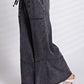 MINERAL WASHED KNIT WIDE LEG PANT