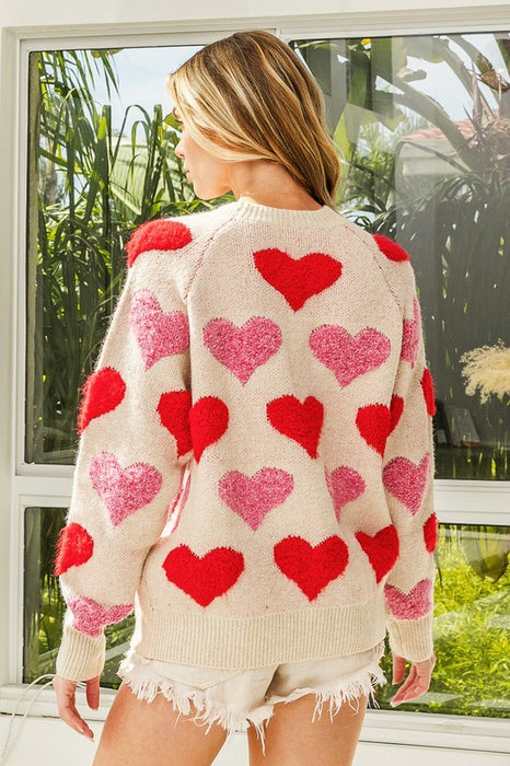 Heart Embroideries Sweater