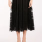 BLACK SKIRT LACE OVERLAY