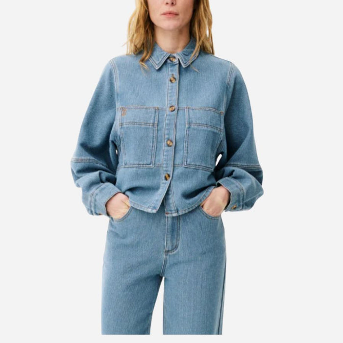 Button Up Jacket Blue Jean