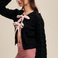 BOW TIE CLOSURE CARDIGAN