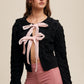 BOW TIE CLOSURE CARDIGAN