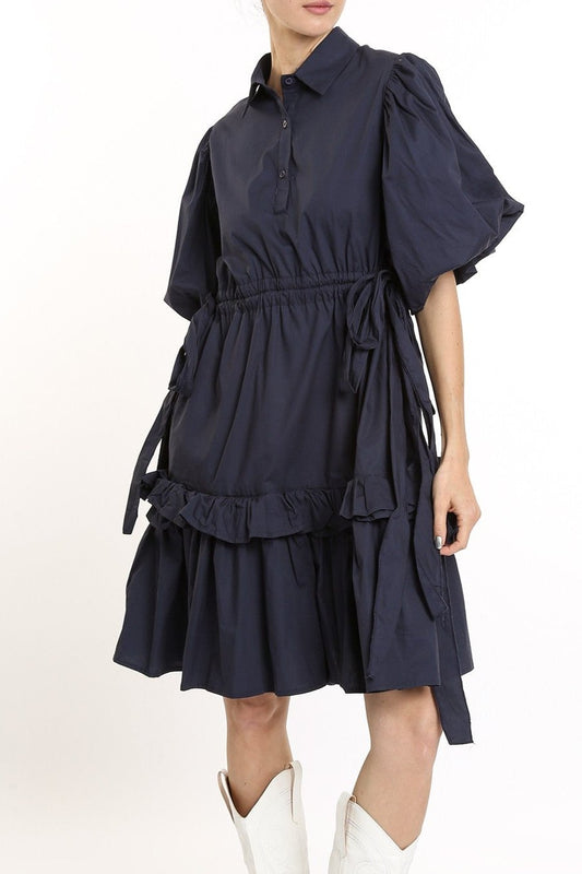 COTTON RUFFLED DRESS