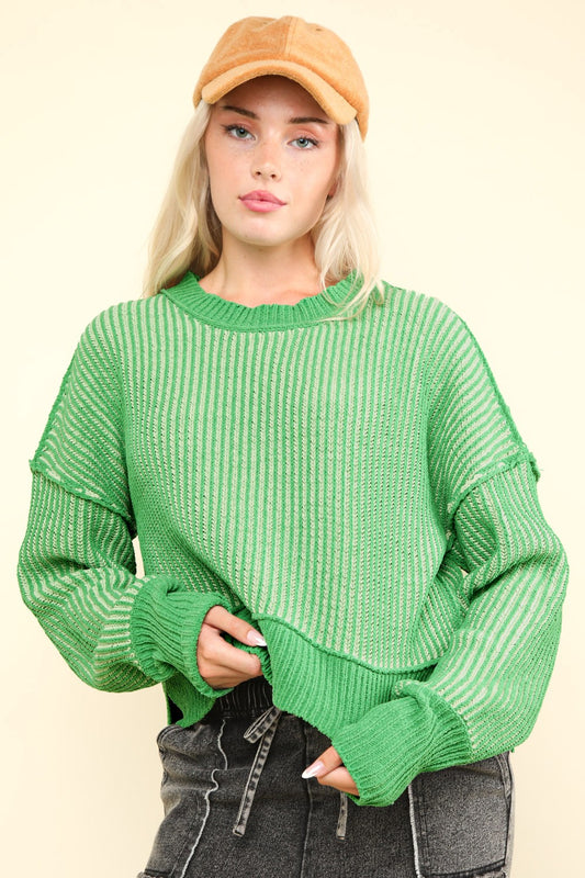 CREW NECK KNIT SWEATER