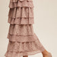 LACE RUFFLE TIERED SKIRT