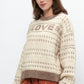 CREW NECK LOVE SWEATER