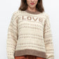 CREW NECK LOVE SWEATER