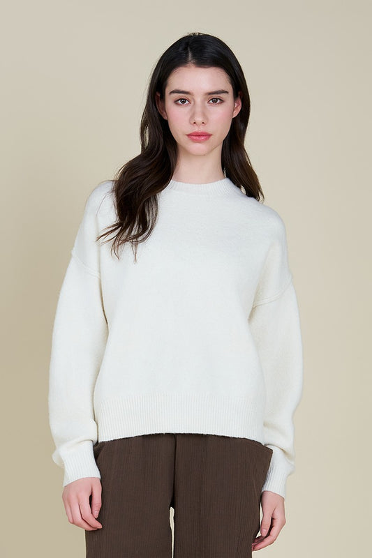 MOCK NECK COCOON SWEATER