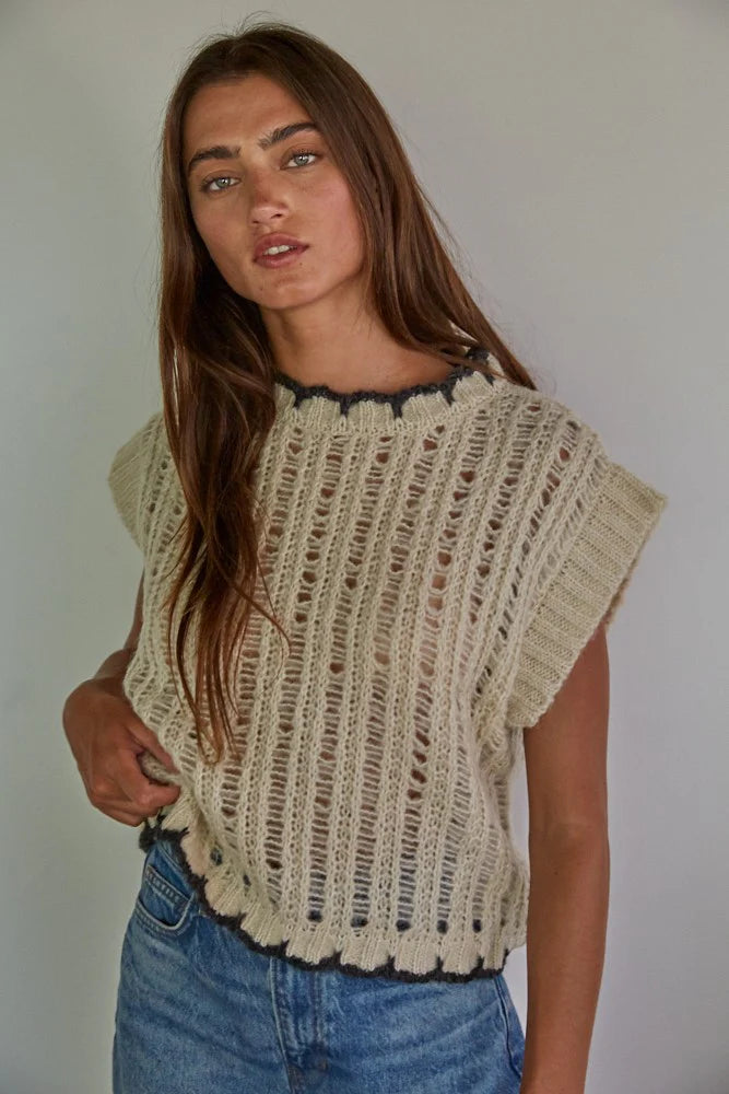 MIREILLE VEST TOP SWEATER